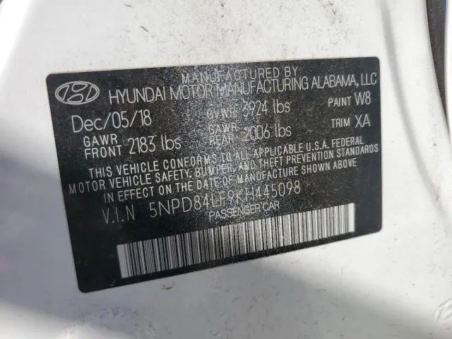 2019 HYUNDAI ELANTRA SEL