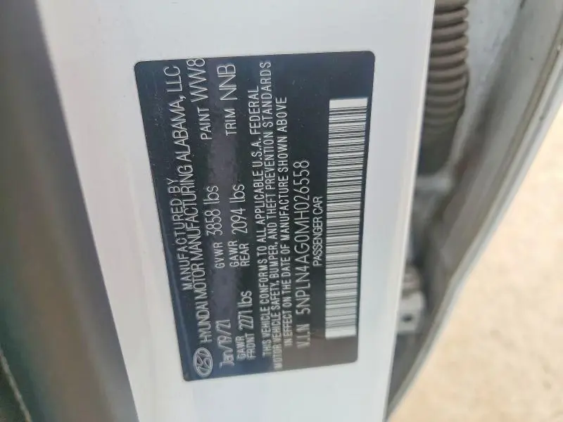 2021 HYUNDAI ELANTRA SEL  