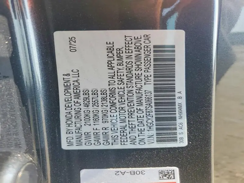 2025 HONDA ACCORD TOURING HYBRID  