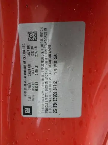 2012 CHEVROLET CAMARO LT  