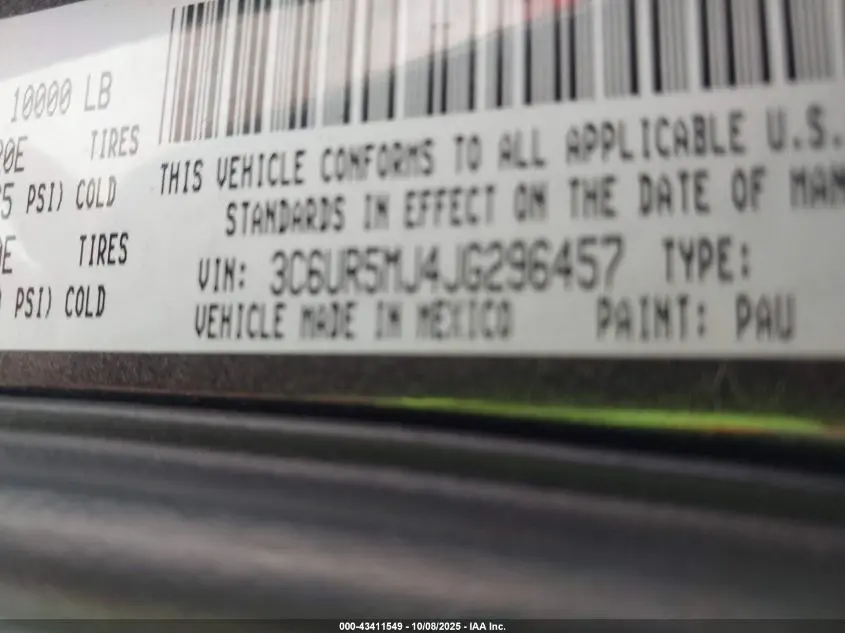 2018 RAM 2500 BIG HORN  4X4 6'4 BOX