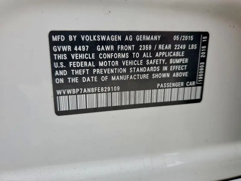 2015 VOLKSWAGEN CC SPORT  