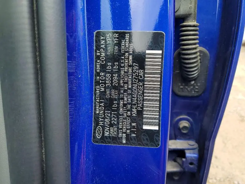 2022 HYUNDAI ELANTRA SEL  