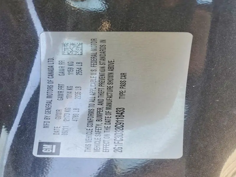 2012 CHEVROLET CAMARO LT  