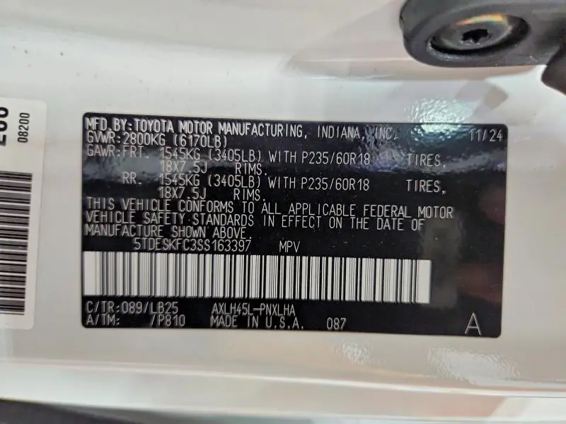 2025 TOYOTA SIENNA PLATINUM 7-PASSENGER  