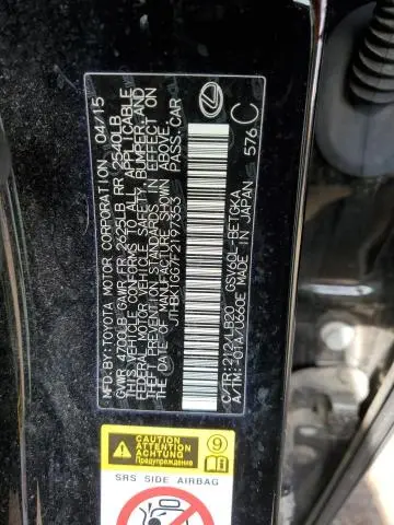 2015 LEXUS ES 350