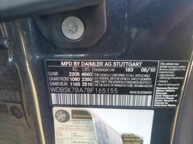 2011 MERCEDES-BENZ SL 550  