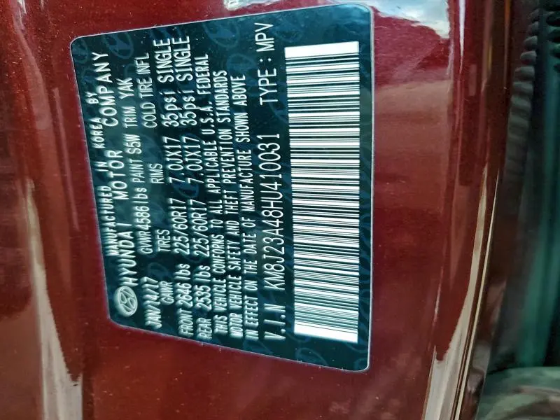 2017 HYUNDAI TUCSON SE  