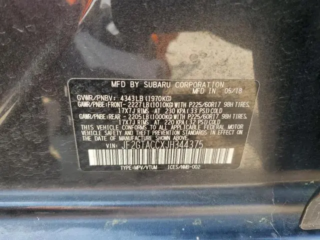 2018 SUBARU CROSSTREK PREMIUM
