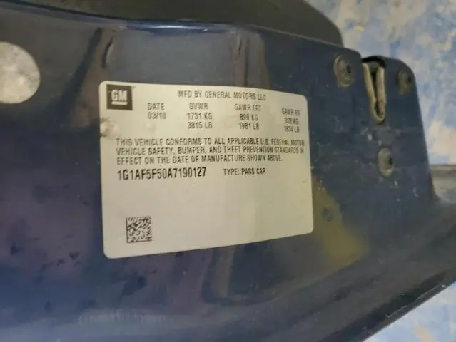 2010 CHEVROLET COBALT 2LT  