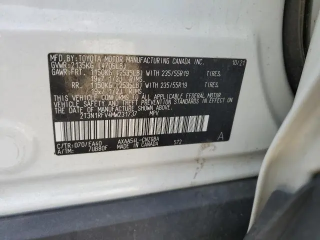 2021 TOYOTA RAV4 LIMITED  