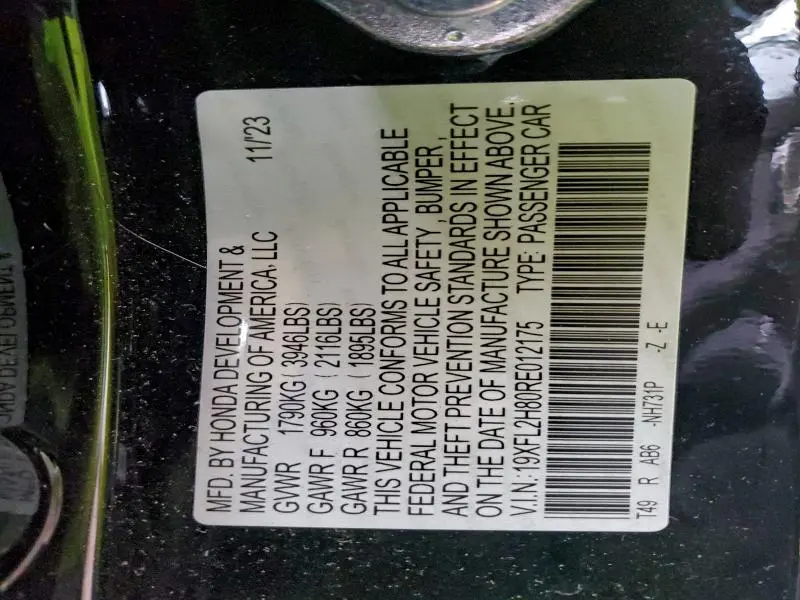 2024 HONDA CIVIC SPORT  