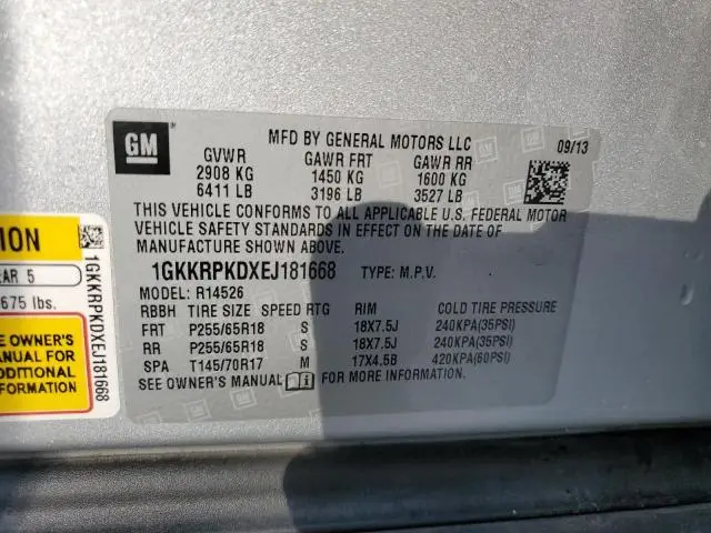 2014 GMC ACADIA SLE  