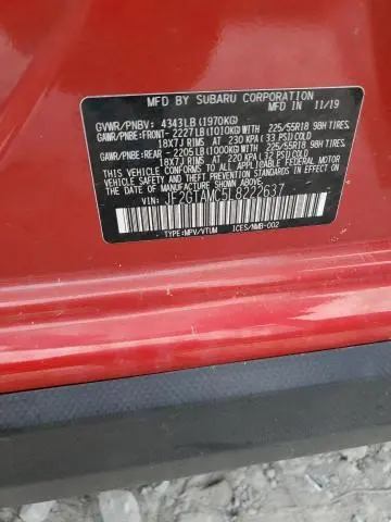 2020 SUBARU CROSSTREK LIMITED  