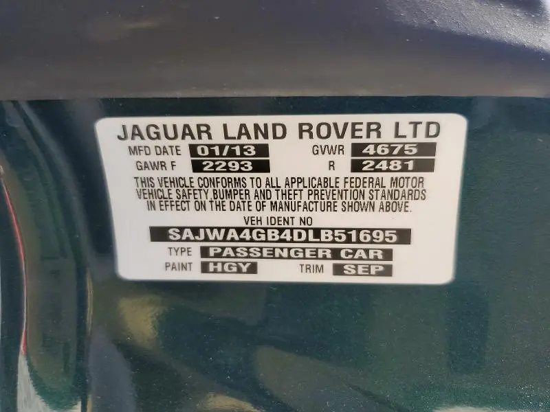 2013 JAGUAR XK   