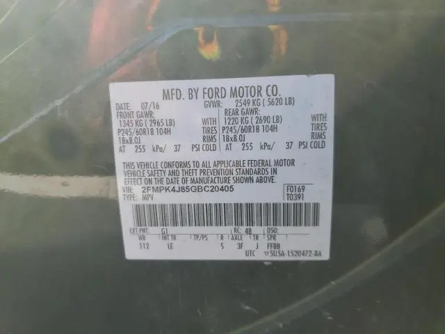2016 FORD EDGE SEL  