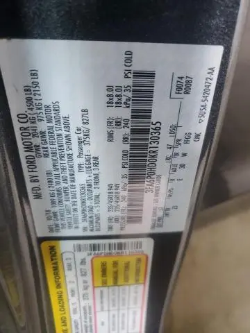 2019 FORD FUSION SE  