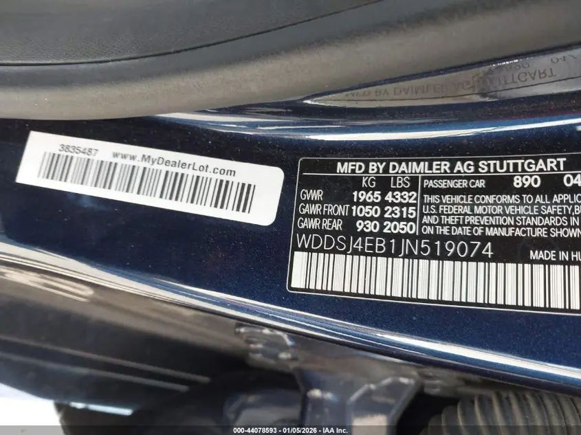 2018 MERCEDES-BENZ CLA 250  