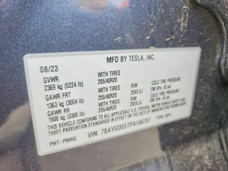 2023 TESLA MODEL Y   