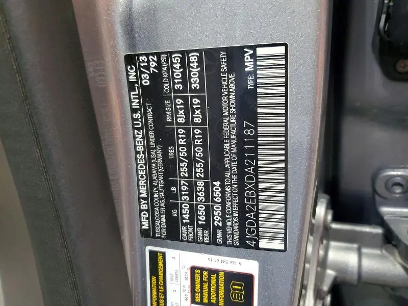 2013 MERCEDES-BENZ ML 350 BLUETEC  