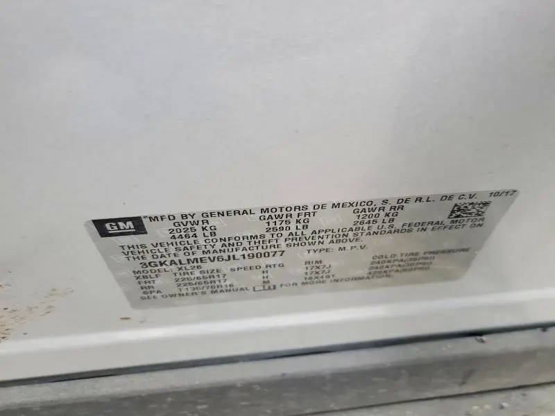 2018 GMC TERRAIN SLE  