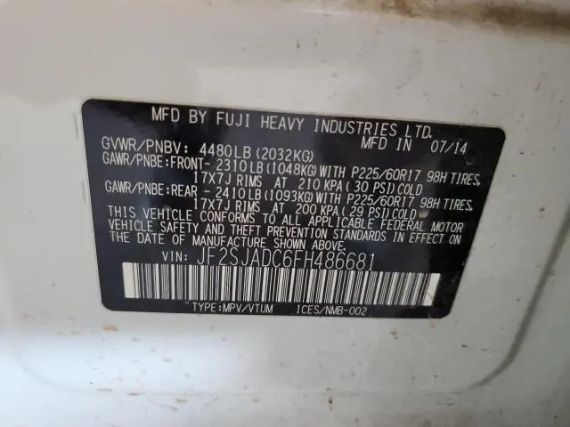 2015 SUBARU FORESTER 2.5I PREMIUM  