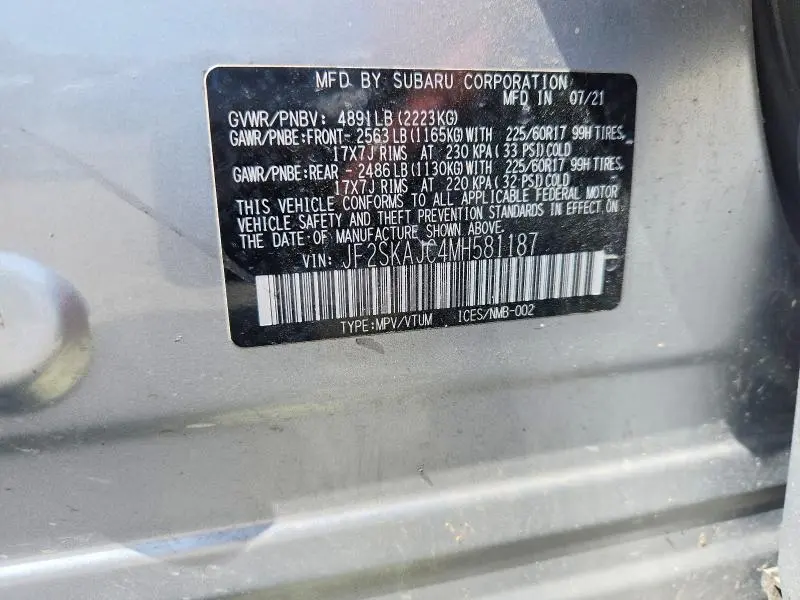2021 SUBARU FORESTER PREMIUM  