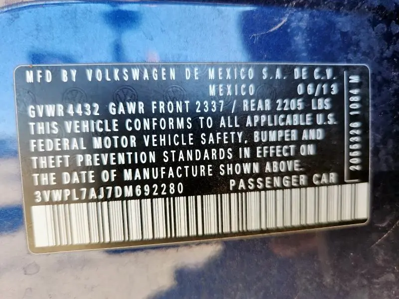 2013 VOLKSWAGEN JETTA TDI  