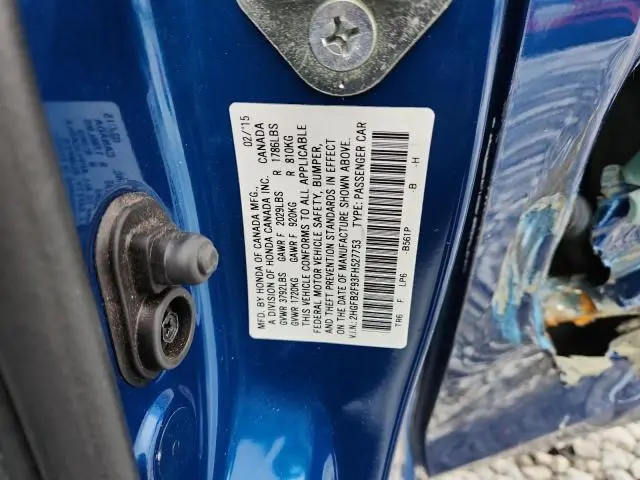 2015 HONDA CIVIC EXL  