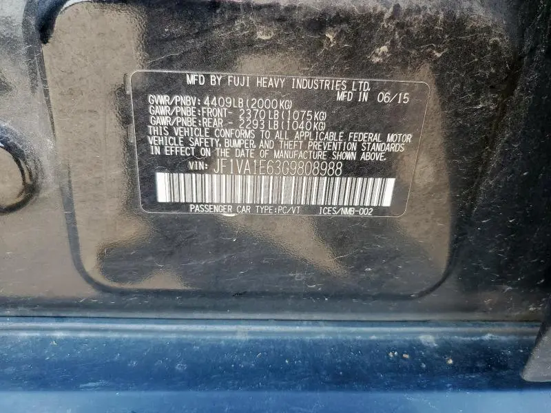 2016 SUBARU WRX PREMIUM  