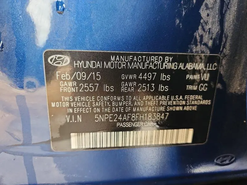 2015 HYUNDAI SONATA SE  