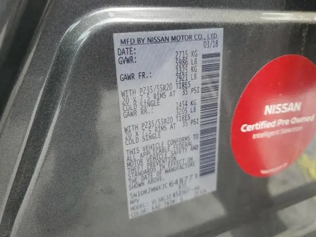 2018 NISSAN PATHFINDER S  