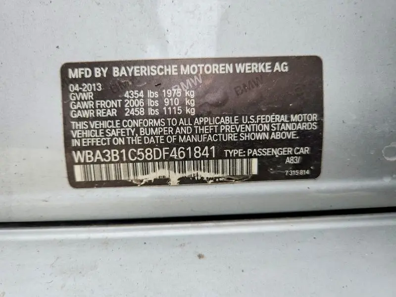 2013 BMW 320 I  