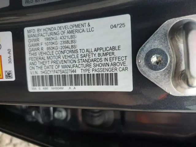 2025 HONDA ACCORD SE  
