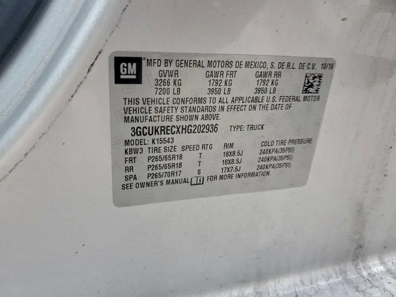 2017 CHEVROLET SILVERADO K1500 LT  