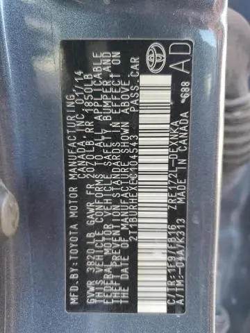 2014 TOYOTA COROLLA L