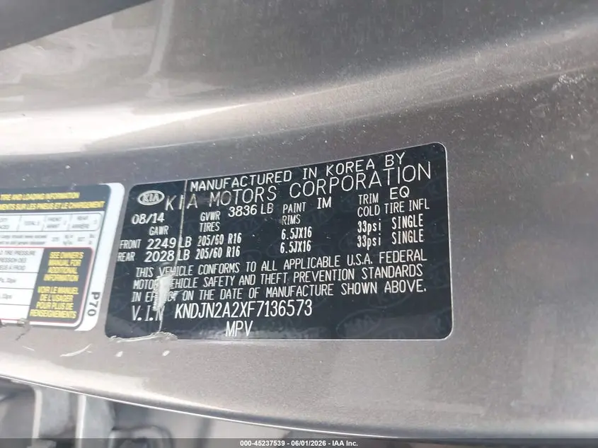 2015 KIA SOUL  