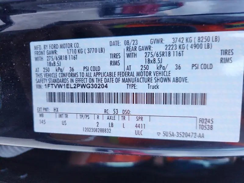 2023 FORD F150 LIGHTNING PRO  