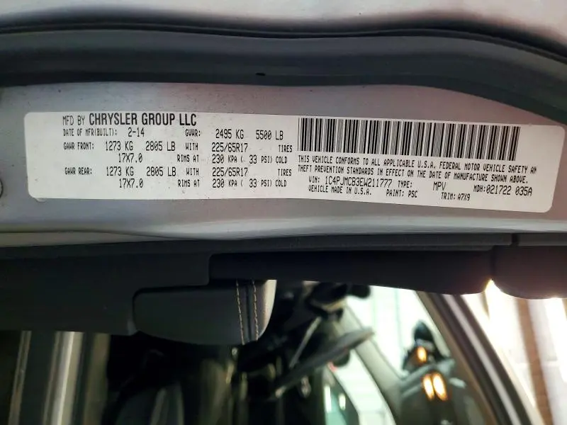 2014 JEEP CHEROKEE LATITUDE  