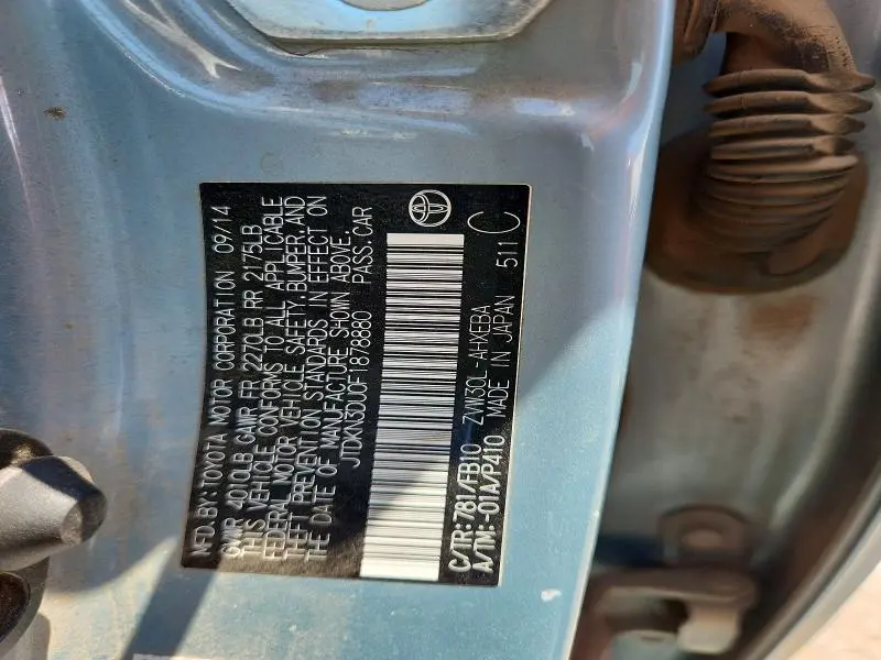 2015 TOYOTA PRIUS TWO  