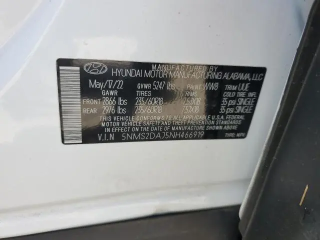 2022 HYUNDAI SANTA FE SEL  