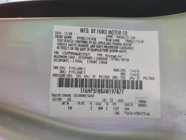 2010 FORD FOCUS SE  
