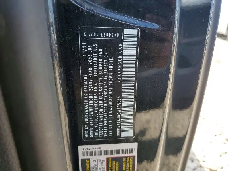 2012 VOLKSWAGEN GOLF   