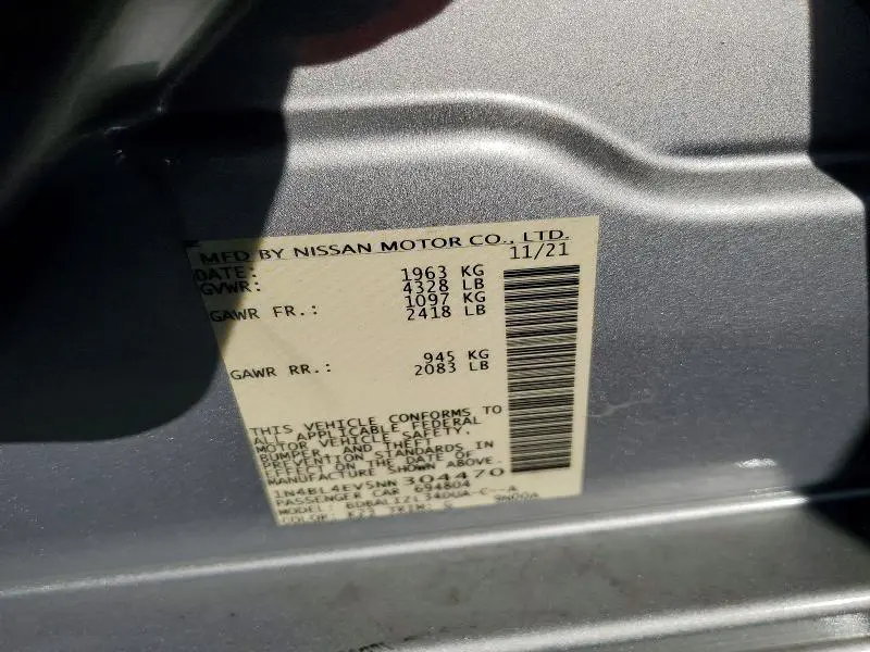 2022 NISSAN ALTIMA SL  