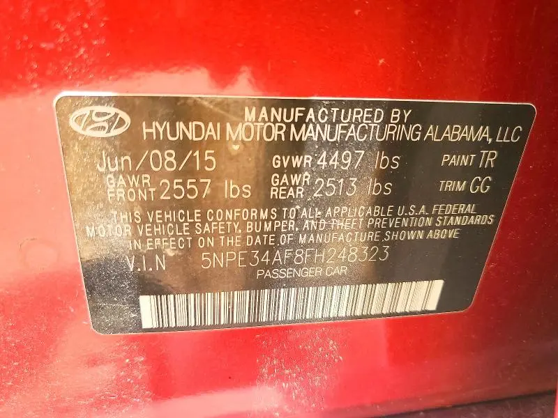 2015 HYUNDAI SONATA SPORT  