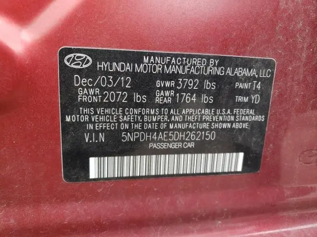 2013 HYUNDAI ELANTRA GLS  