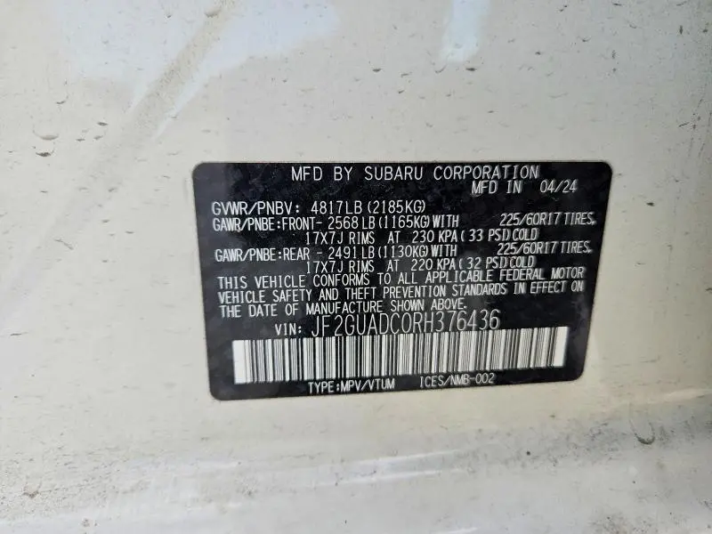 2024 SUBARU CROSSTREK PREMIUM  