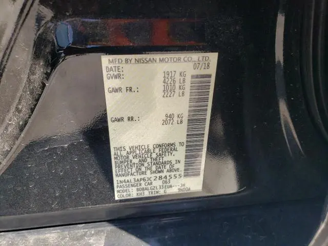 2018 NISSAN ALTIMA 2.5  