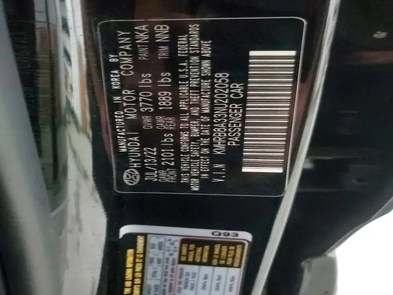 2022 HYUNDAI VENUE SE  