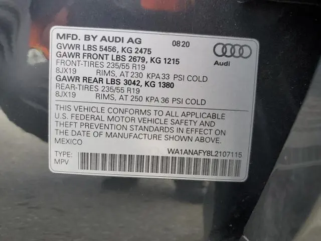 2020 AUDI Q5 PREMIUM  